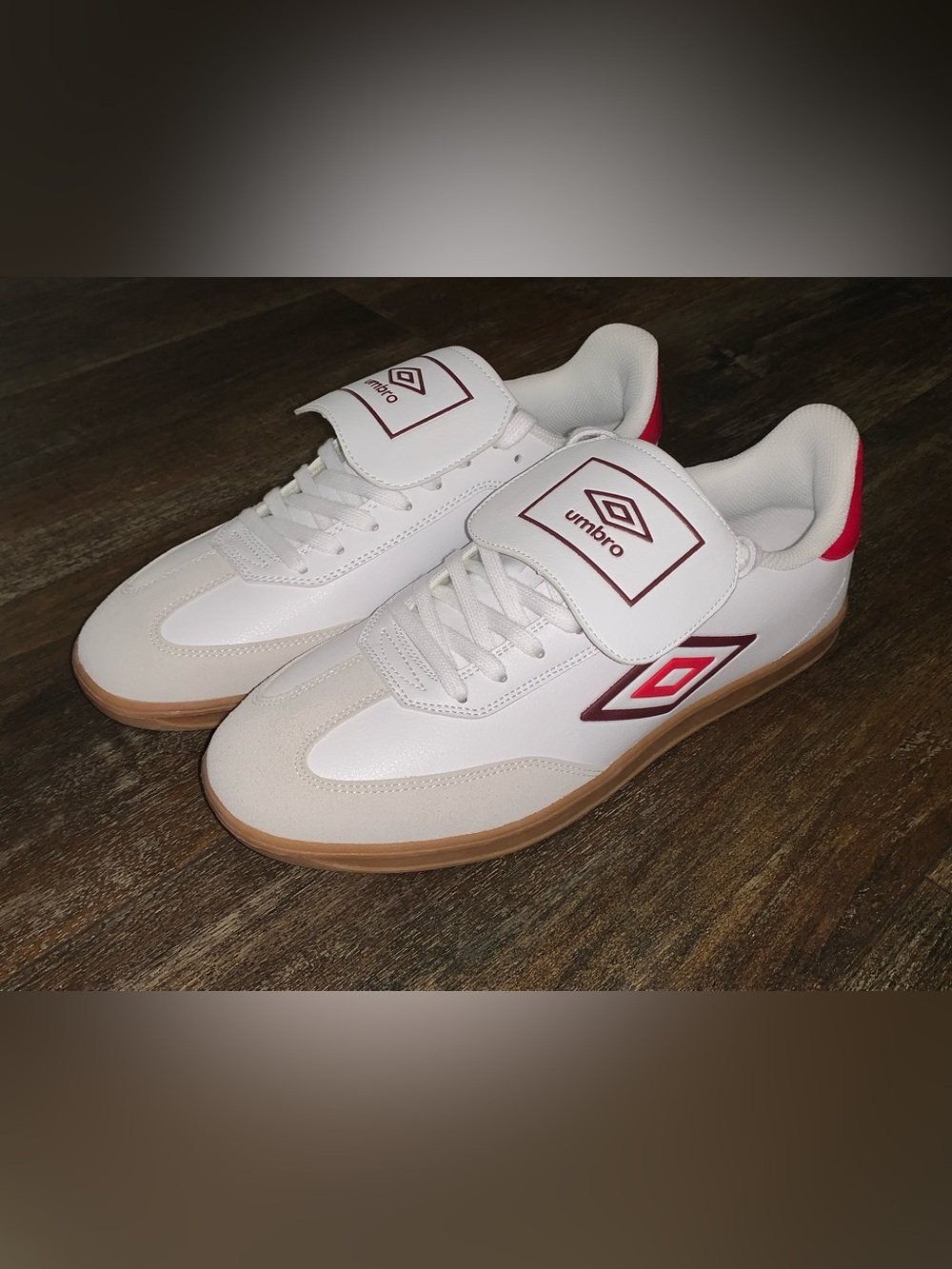 Umbro Men's UMBRO-TX Sneakers - White/Red/Gum, Size 12